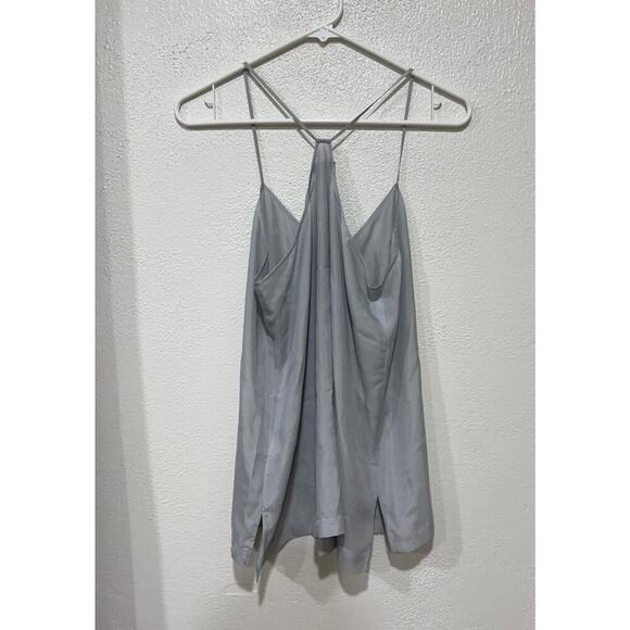 Madewell Silky Lightweight Racerback Tank Top Blouse Blue Grey Size 4 - Picture 3 of 3